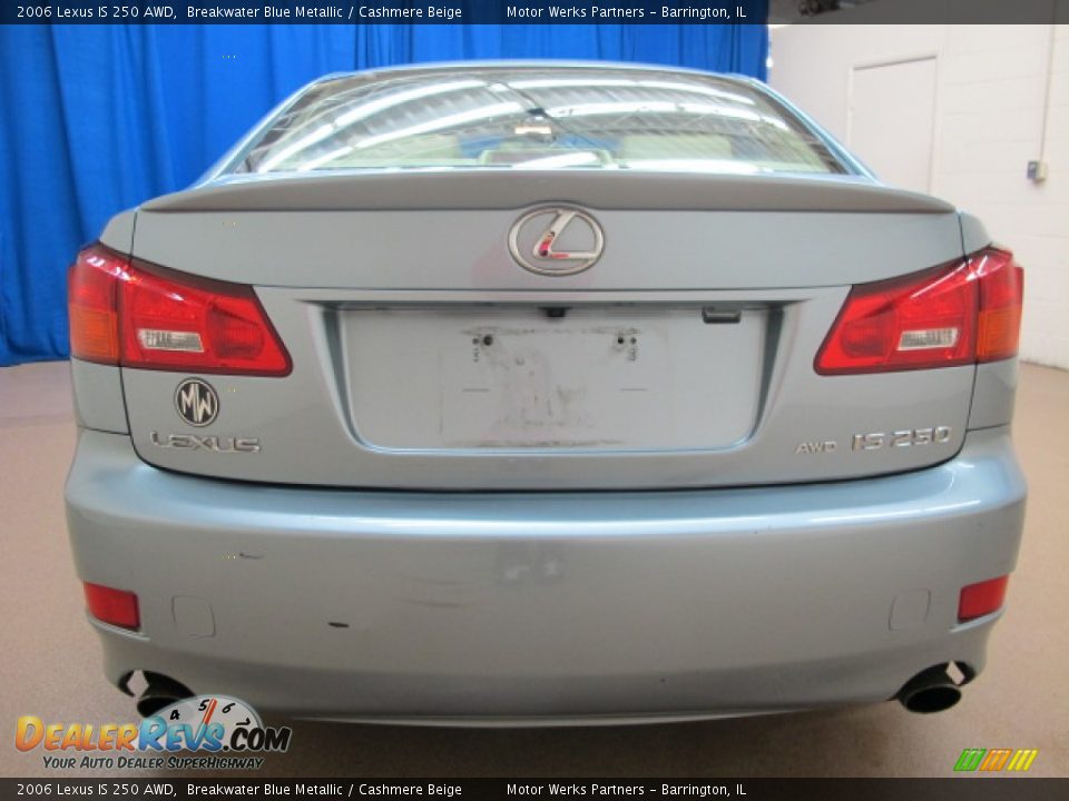 2006 Lexus IS 250 AWD Breakwater Blue Metallic / Cashmere Beige Photo #6