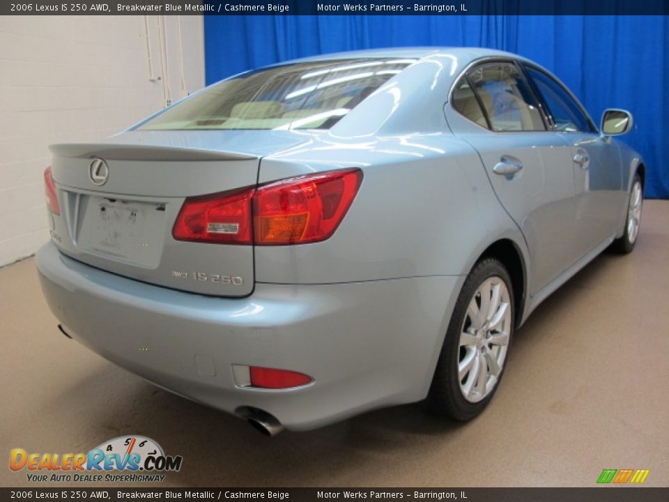 2006 Lexus IS 250 AWD Breakwater Blue Metallic / Cashmere Beige Photo #7