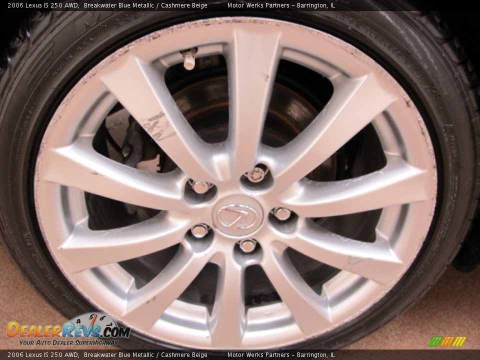 2006 Lexus IS 250 AWD Breakwater Blue Metallic / Cashmere Beige Photo #11