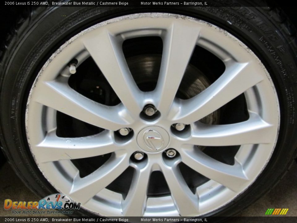 2006 Lexus IS 250 AWD Breakwater Blue Metallic / Cashmere Beige Photo #12