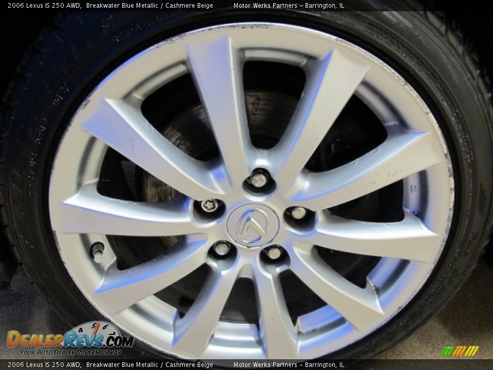 2006 Lexus IS 250 AWD Breakwater Blue Metallic / Cashmere Beige Photo #13