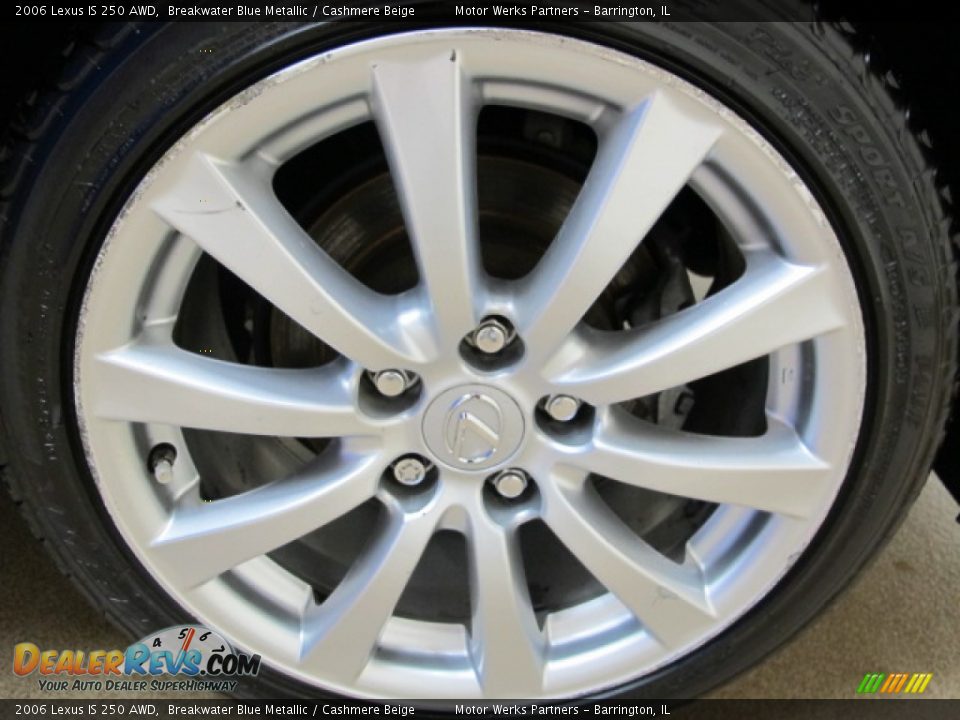 2006 Lexus IS 250 AWD Breakwater Blue Metallic / Cashmere Beige Photo #14