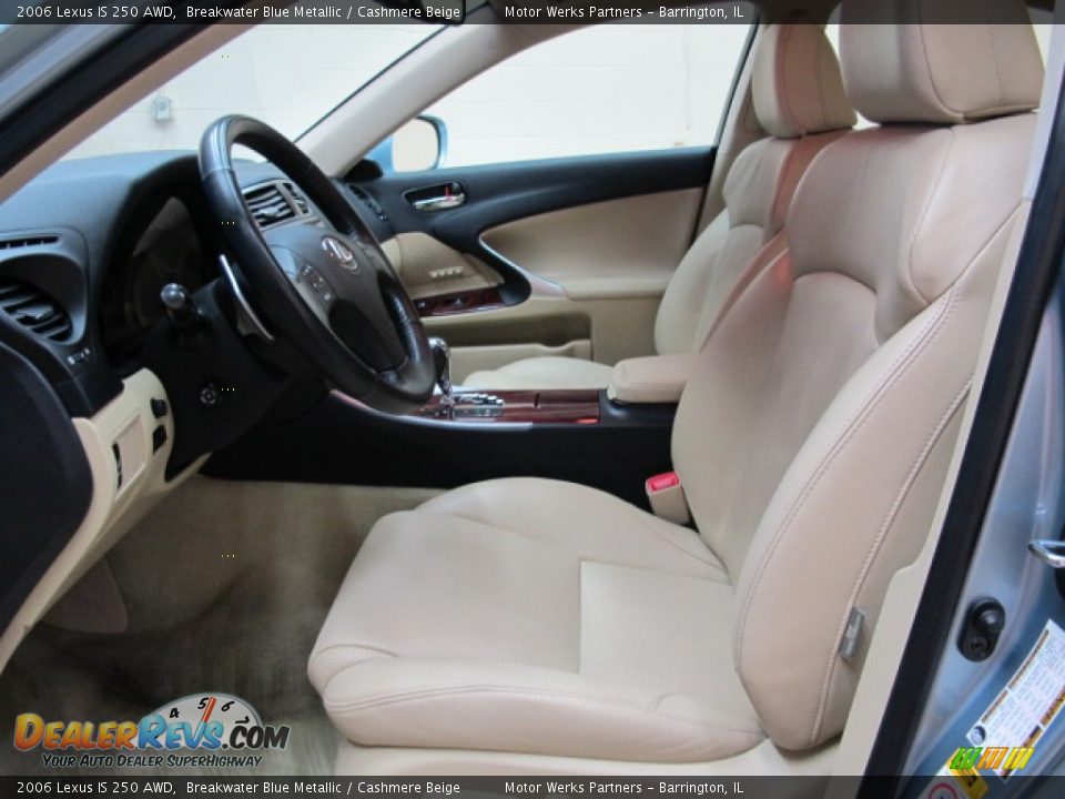 2006 Lexus IS 250 AWD Breakwater Blue Metallic / Cashmere Beige Photo #15