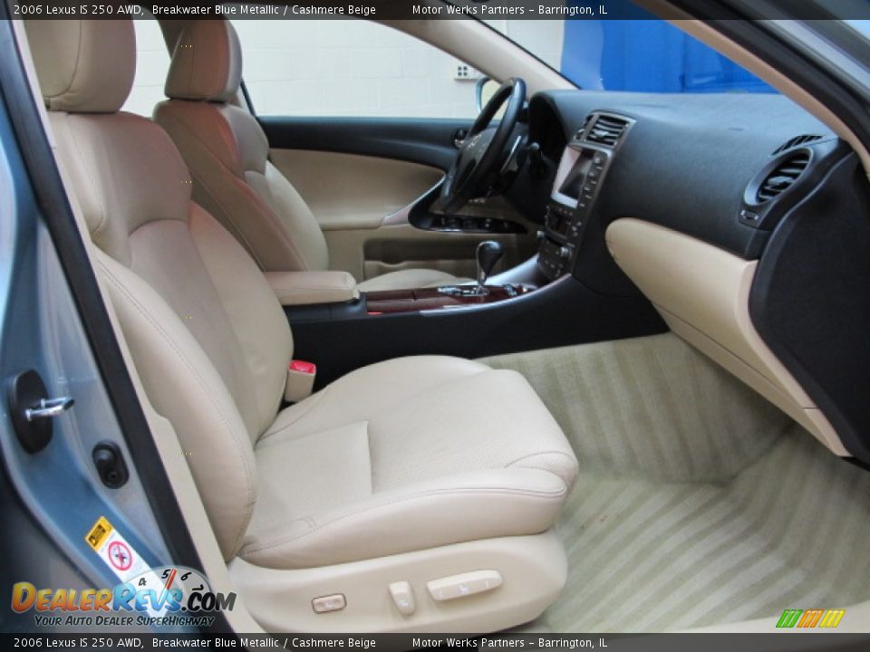 2006 Lexus IS 250 AWD Breakwater Blue Metallic / Cashmere Beige Photo #21