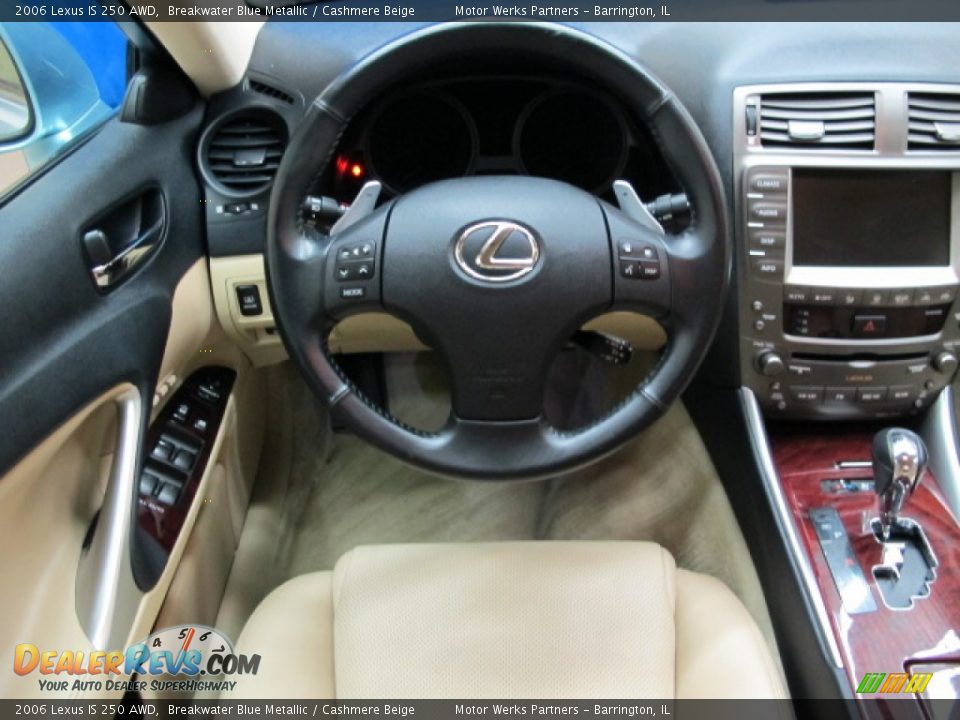 2006 Lexus IS 250 AWD Breakwater Blue Metallic / Cashmere Beige Photo #23