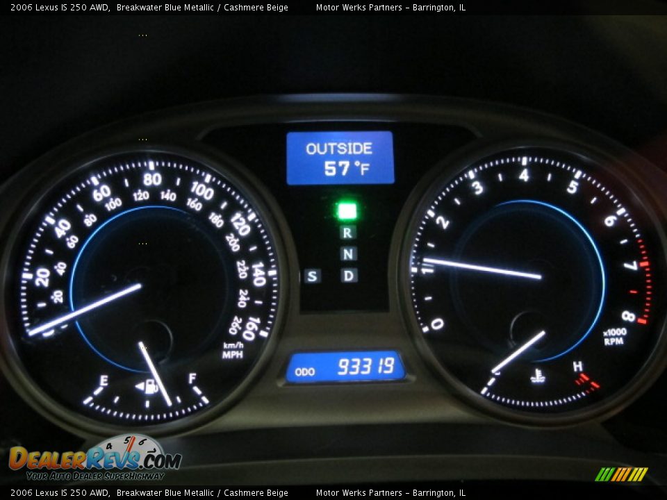 2006 Lexus IS 250 AWD Breakwater Blue Metallic / Cashmere Beige Photo #25