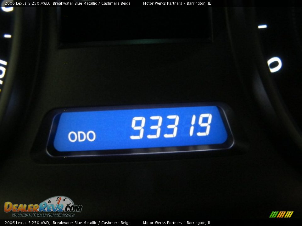 2006 Lexus IS 250 AWD Breakwater Blue Metallic / Cashmere Beige Photo #26