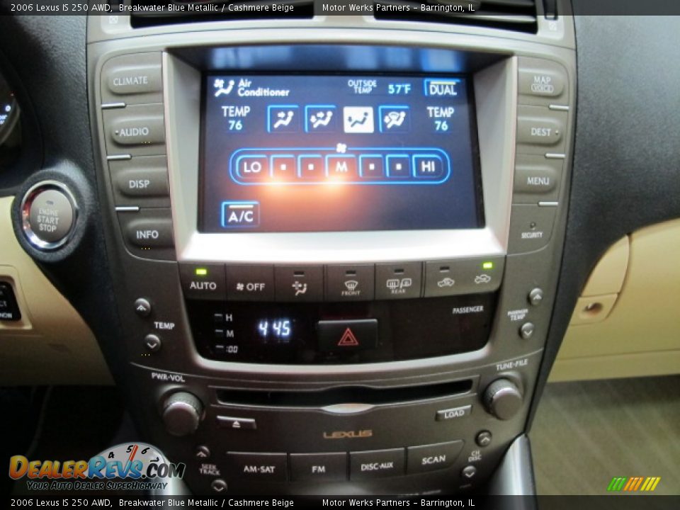 2006 Lexus IS 250 AWD Breakwater Blue Metallic / Cashmere Beige Photo #27