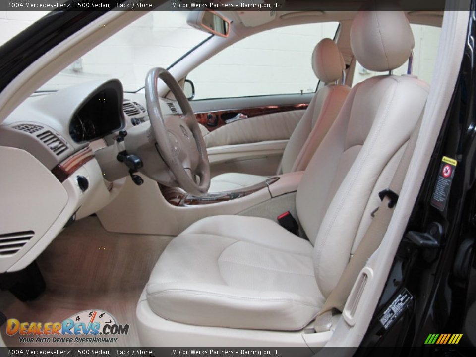 2004 Mercedes-Benz E 500 Sedan Black / Stone Photo #15