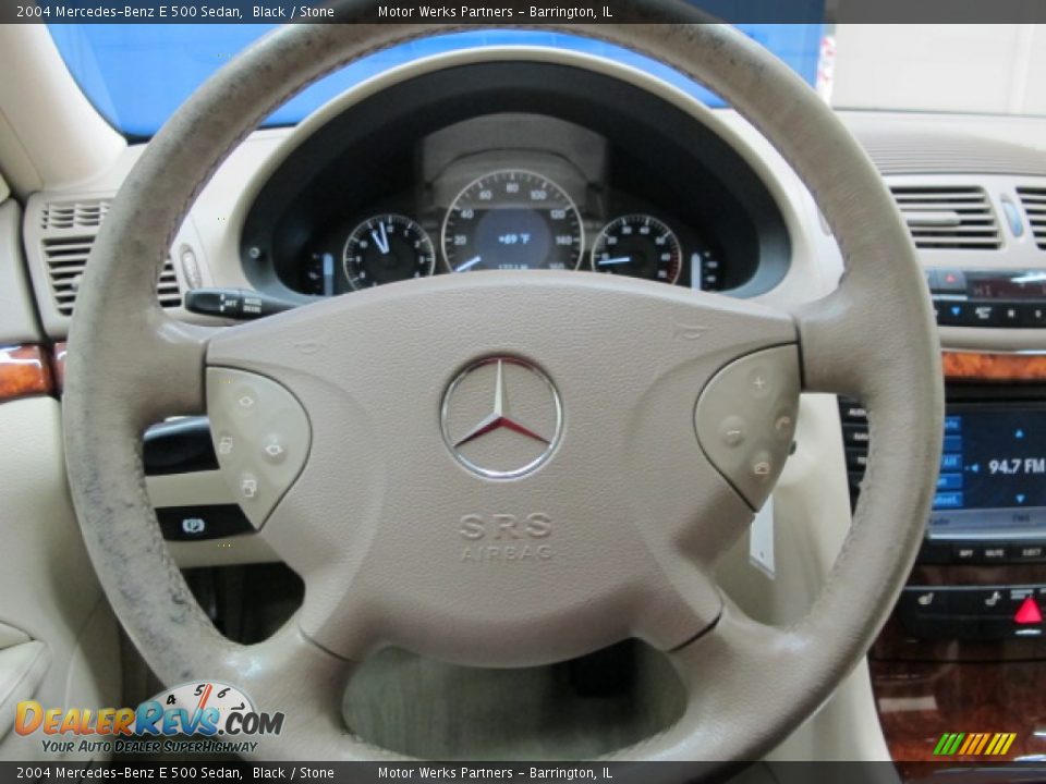 2004 Mercedes-Benz E 500 Sedan Black / Stone Photo #31