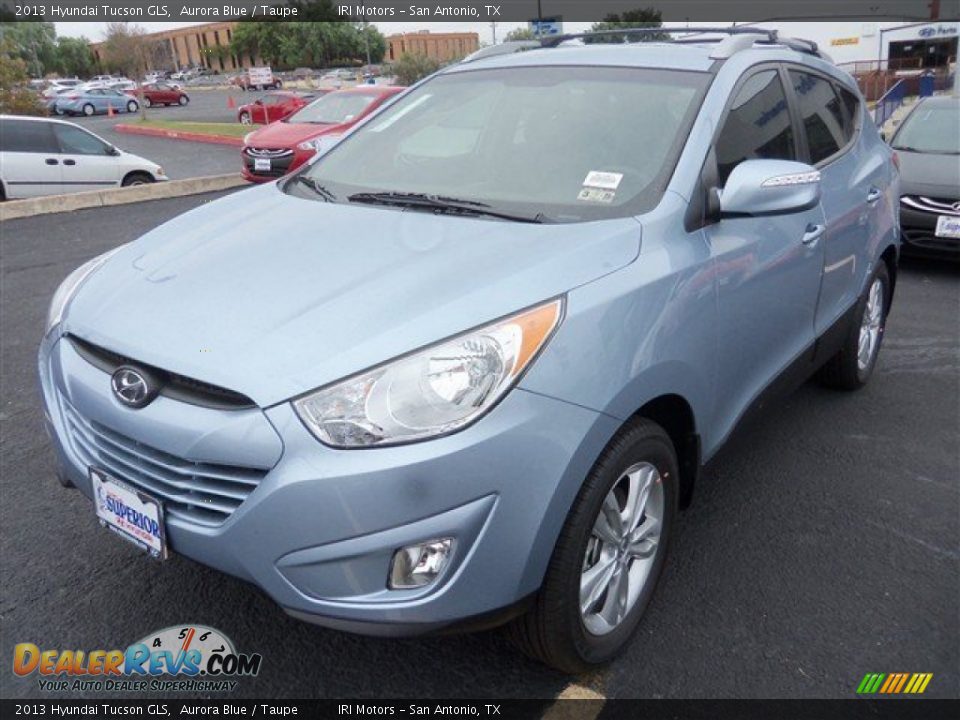 2013 Hyundai Tucson GLS Aurora Blue / Taupe Photo #2