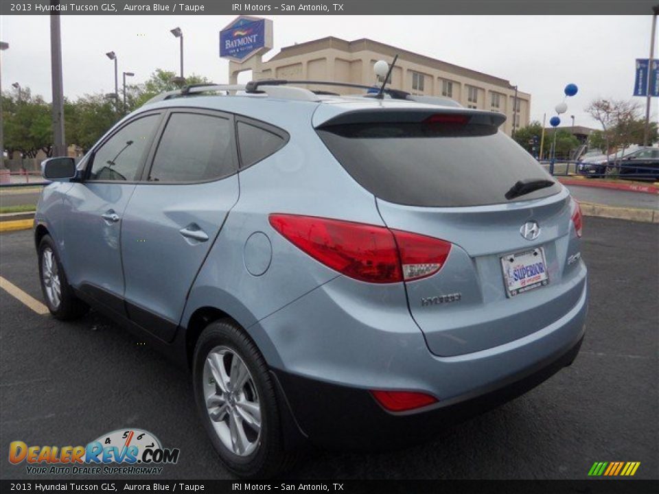 2013 Hyundai Tucson GLS Aurora Blue / Taupe Photo #6
