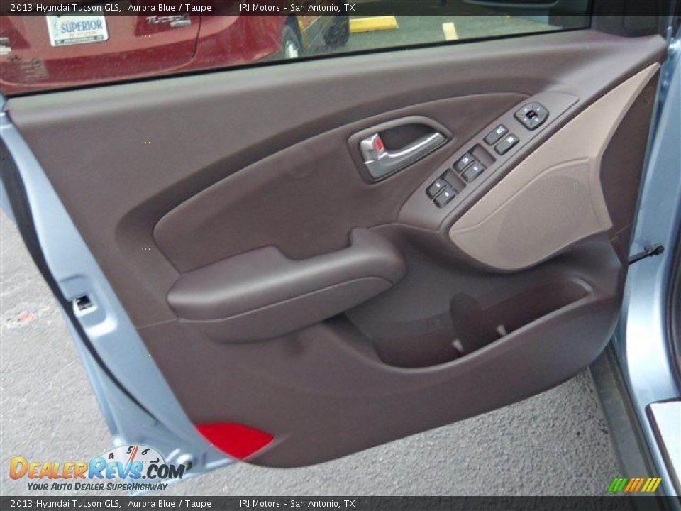 2013 Hyundai Tucson GLS Aurora Blue / Taupe Photo #8