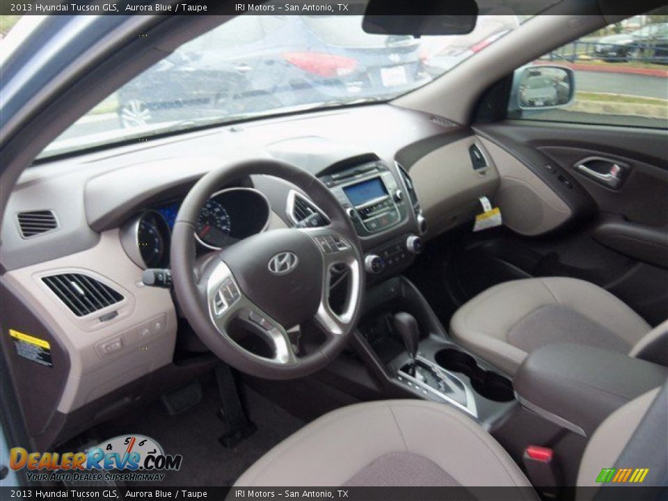 2013 Hyundai Tucson GLS Aurora Blue / Taupe Photo #9