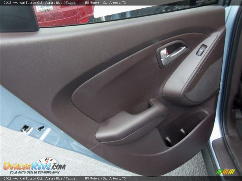 2013 Hyundai Tucson GLS Aurora Blue / Taupe Photo #11