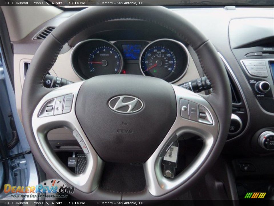 2013 Hyundai Tucson GLS Aurora Blue / Taupe Photo #14