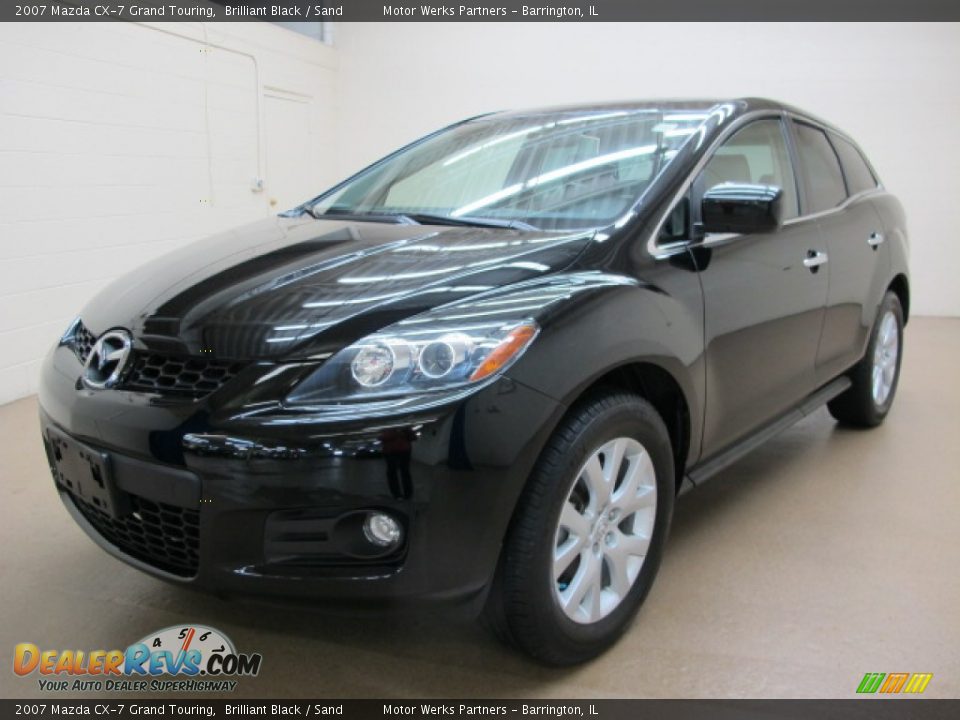 2007 Mazda CX-7 Grand Touring Brilliant Black / Sand Photo #3