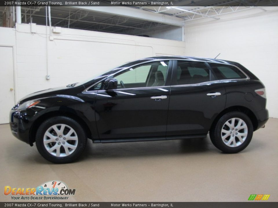 2007 Mazda CX-7 Grand Touring Brilliant Black / Sand Photo #4