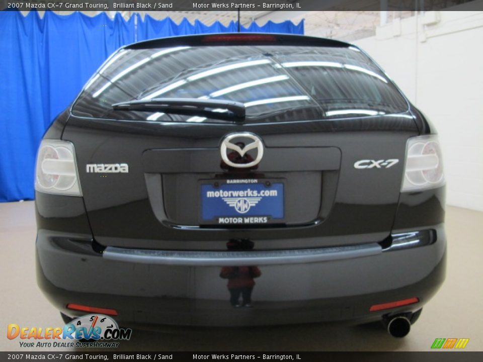 2007 Mazda CX-7 Grand Touring Brilliant Black / Sand Photo #6