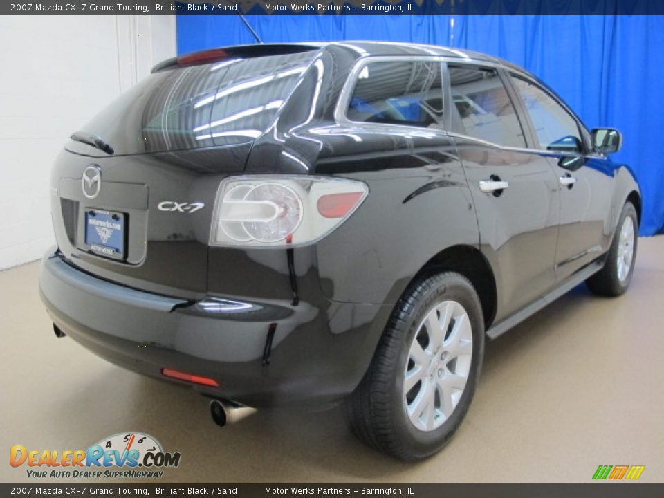 2007 Mazda CX-7 Grand Touring Brilliant Black / Sand Photo #7