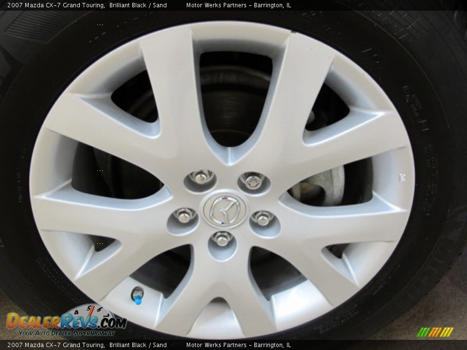 2007 Mazda CX-7 Grand Touring Brilliant Black / Sand Photo #12