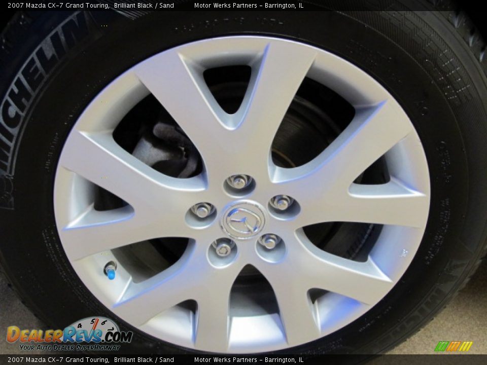 2007 Mazda CX-7 Grand Touring Brilliant Black / Sand Photo #13