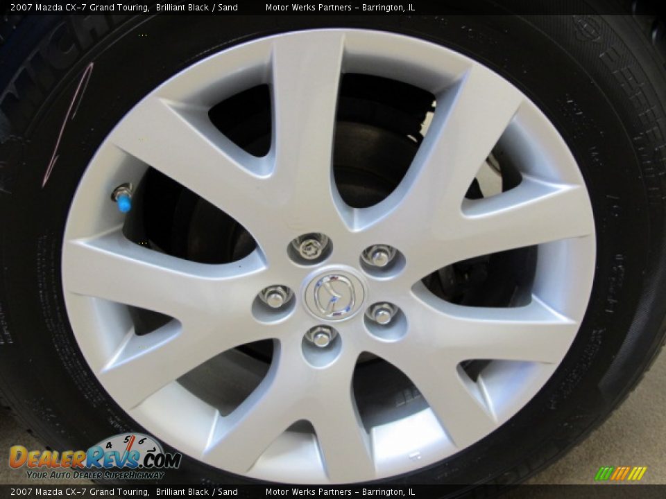 2007 Mazda CX-7 Grand Touring Brilliant Black / Sand Photo #14
