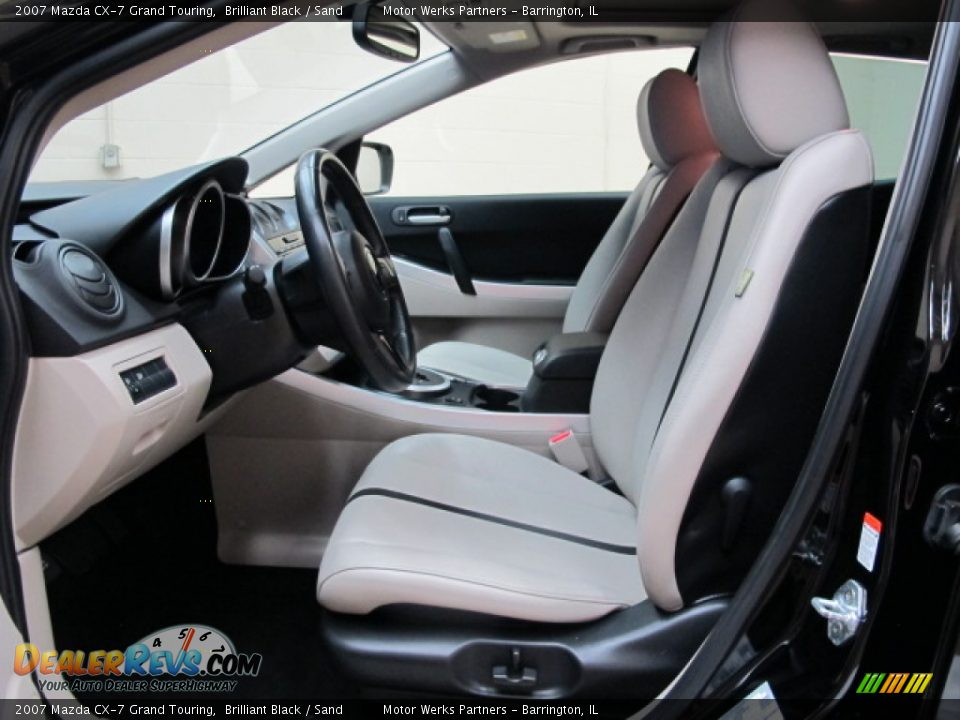 2007 Mazda CX-7 Grand Touring Brilliant Black / Sand Photo #15