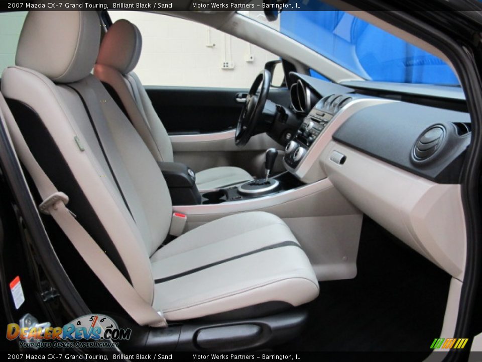 2007 Mazda CX-7 Grand Touring Brilliant Black / Sand Photo #21