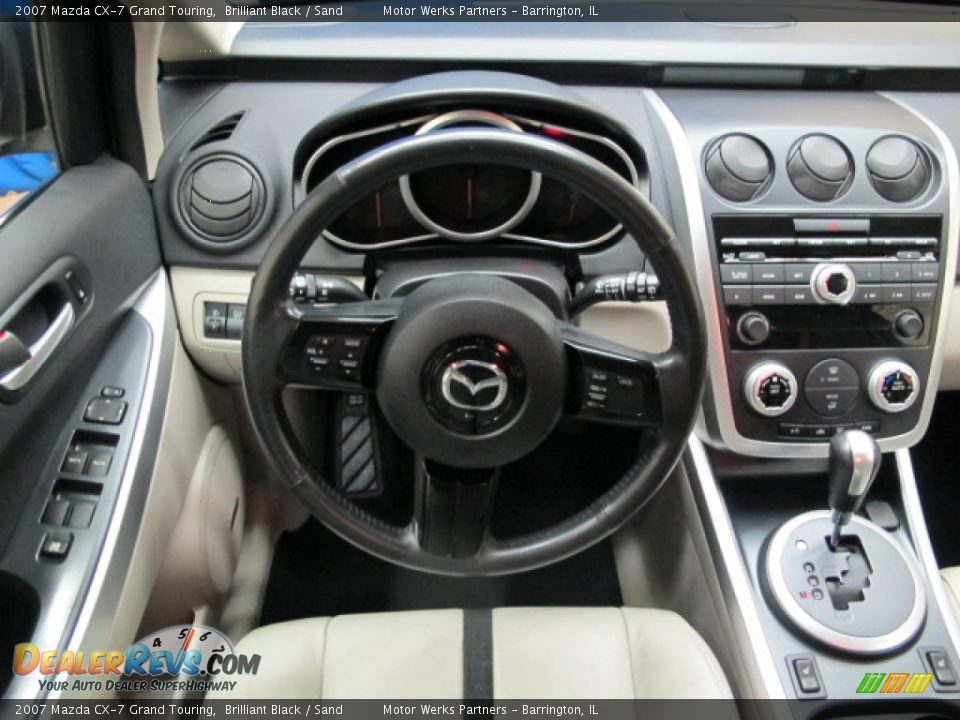 2007 Mazda CX-7 Grand Touring Brilliant Black / Sand Photo #23