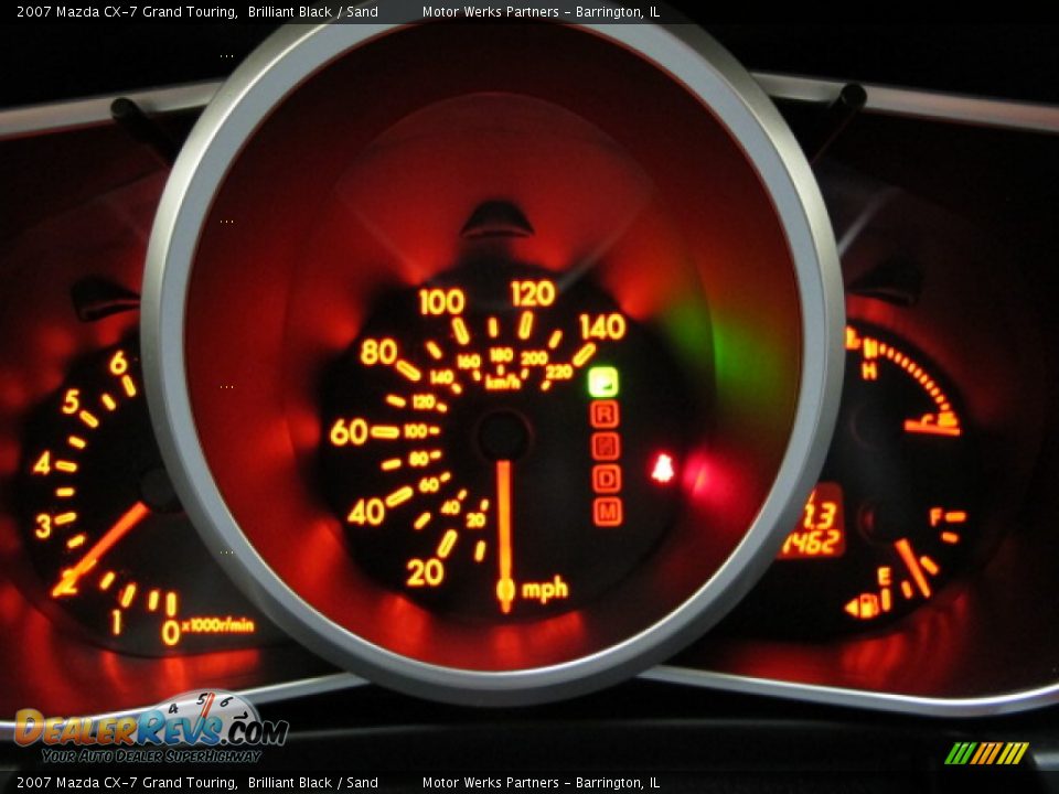 2007 Mazda CX-7 Grand Touring Brilliant Black / Sand Photo #25