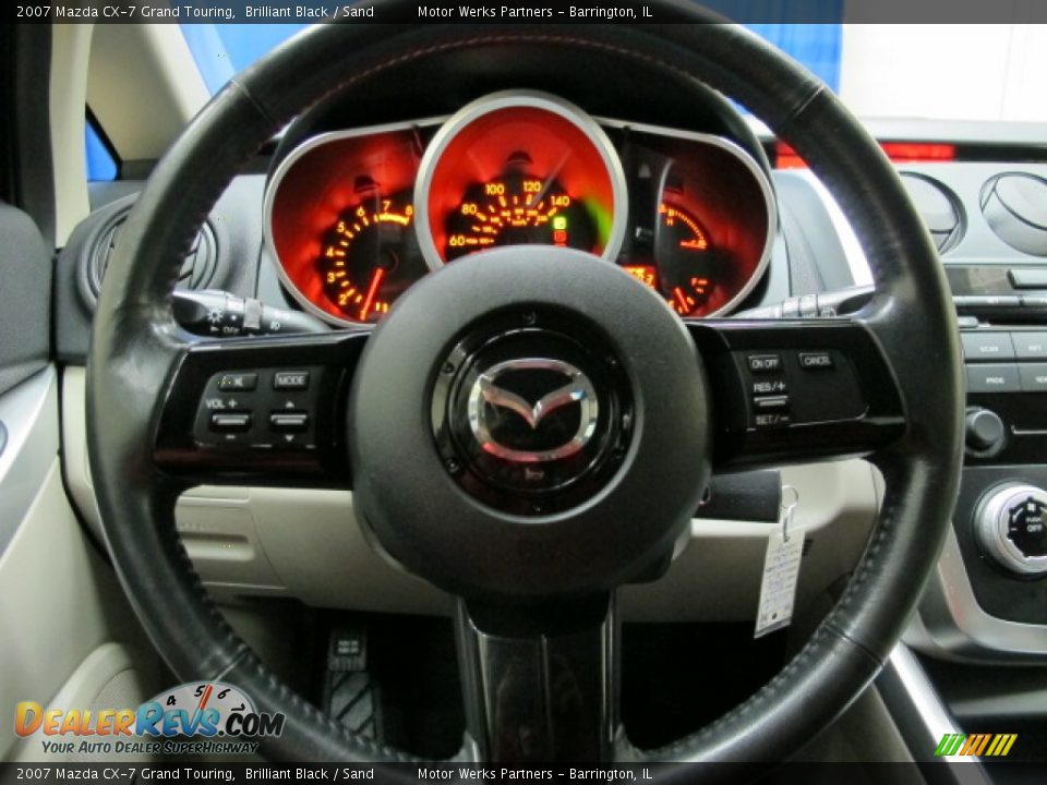 2007 Mazda CX-7 Grand Touring Brilliant Black / Sand Photo #30