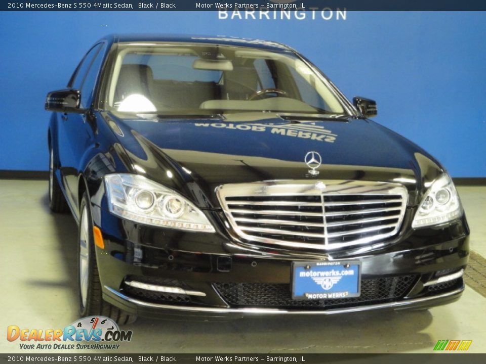 2010 Mercedes-Benz S 550 4Matic Sedan Black / Black Photo #1