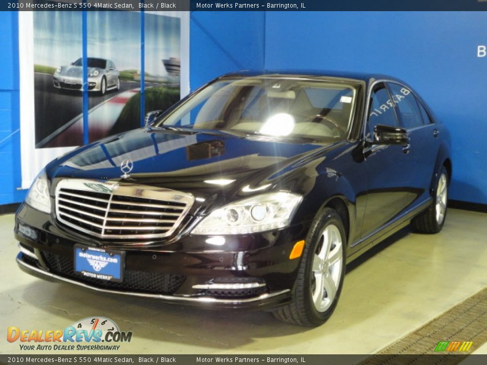 2010 Mercedes-Benz S 550 4Matic Sedan Black / Black Photo #3