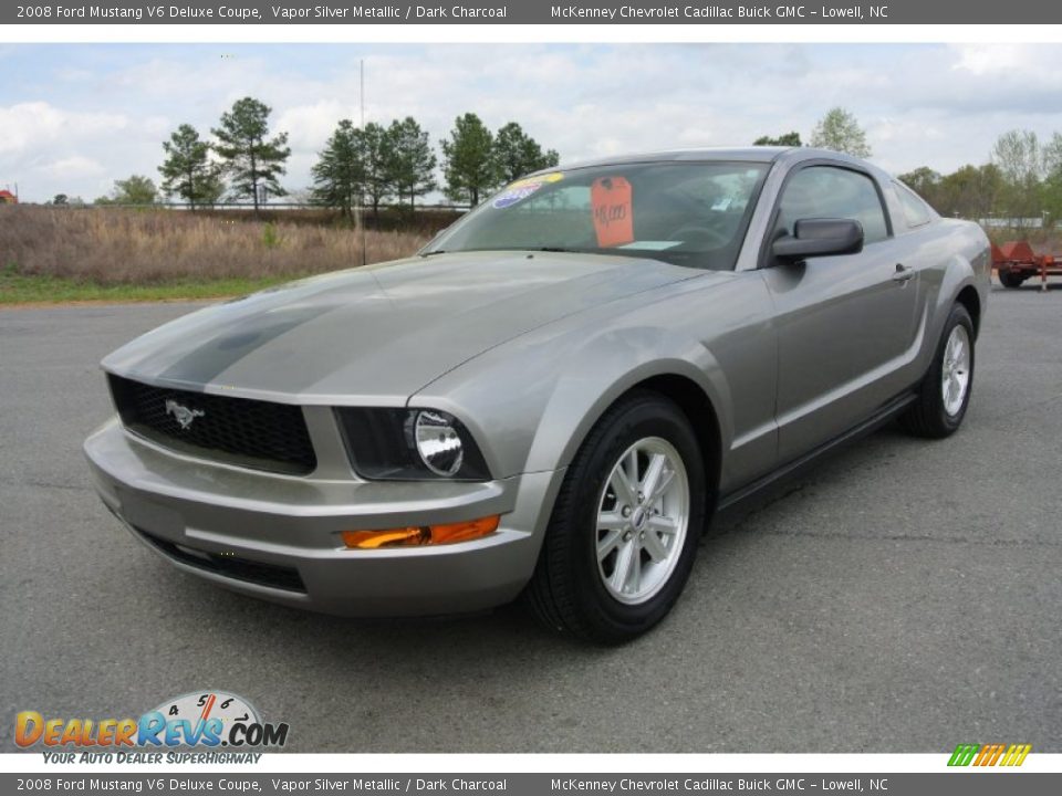 2008 Ford Mustang V6 Deluxe Coupe Vapor Silver Metallic / Dark Charcoal Photo #1