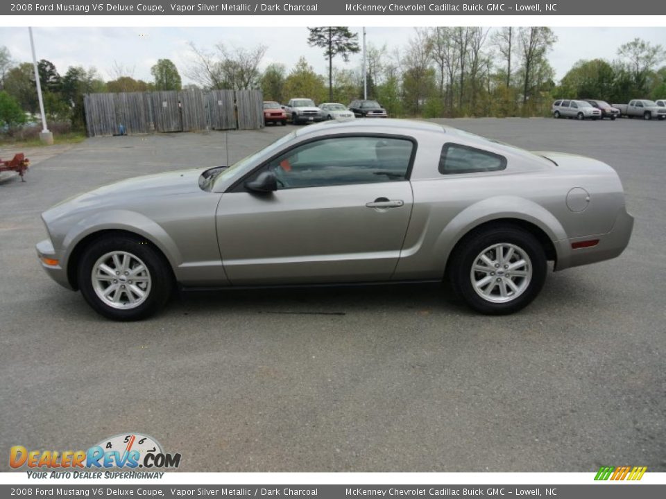 2008 Ford Mustang V6 Deluxe Coupe Vapor Silver Metallic / Dark Charcoal Photo #3