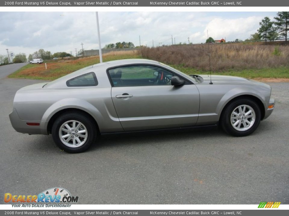2008 Ford Mustang V6 Deluxe Coupe Vapor Silver Metallic / Dark Charcoal Photo #6