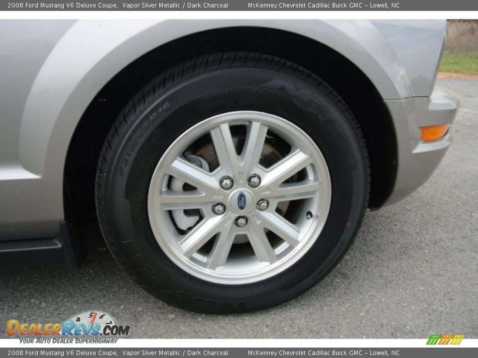 2008 Ford Mustang V6 Deluxe Coupe Vapor Silver Metallic / Dark Charcoal Photo #16