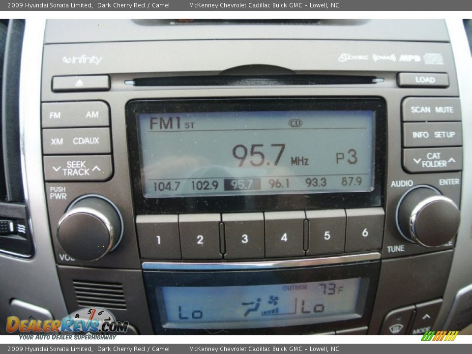 2009 Hyundai Sonata Limited Dark Cherry Red / Camel Photo #12