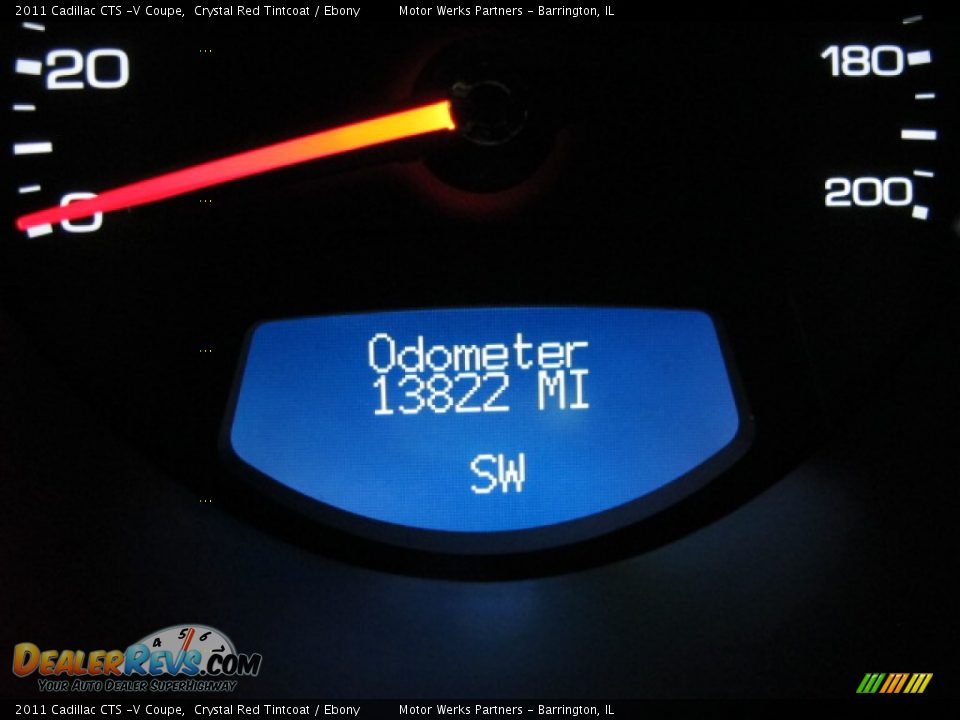 2011 Cadillac CTS -V Coupe Crystal Red Tintcoat / Ebony Photo #23