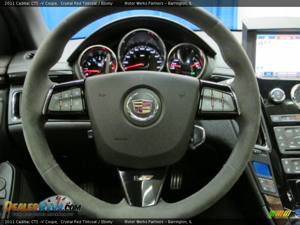 2011 Cadillac CTS -V Coupe Crystal Red Tintcoat / Ebony Photo #28
