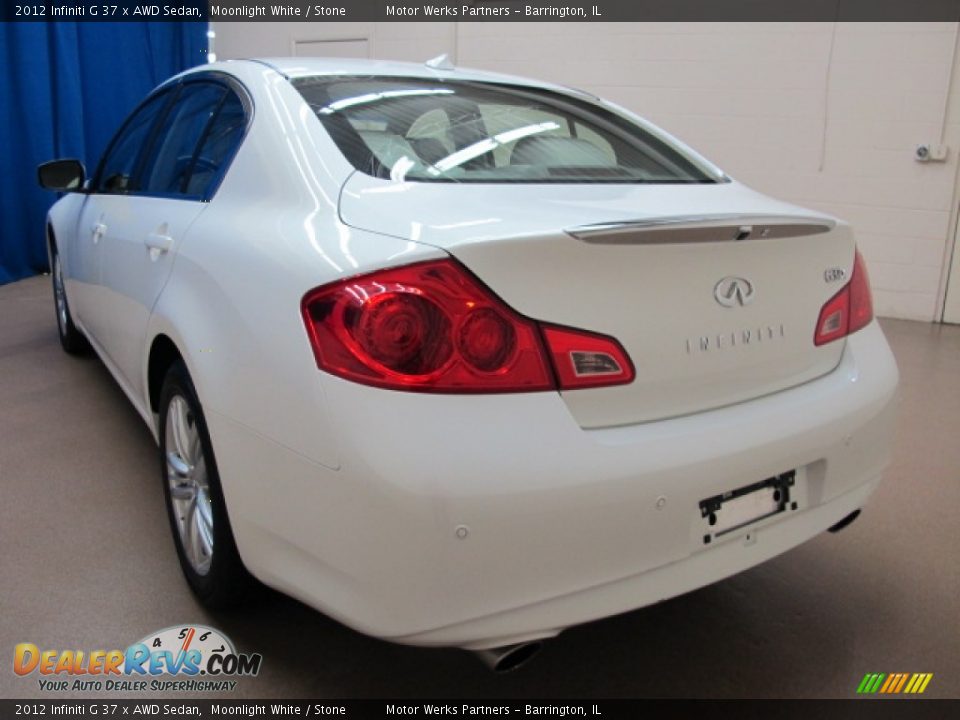 2012 Infiniti G 37 x AWD Sedan Moonlight White / Stone Photo #5