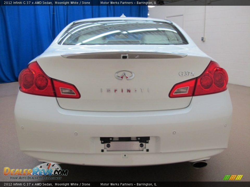 2012 Infiniti G 37 x AWD Sedan Moonlight White / Stone Photo #6
