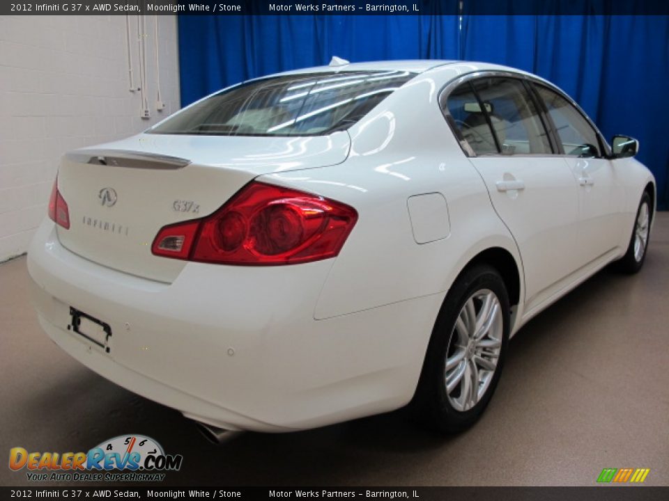 2012 Infiniti G 37 x AWD Sedan Moonlight White / Stone Photo #7