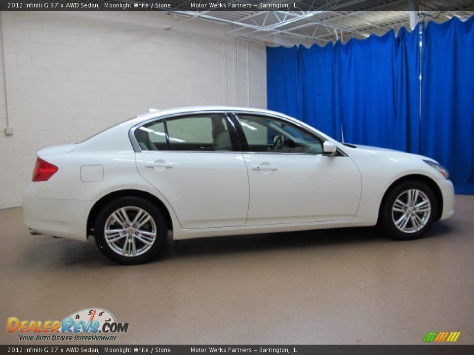 2012 Infiniti G 37 x AWD Sedan Moonlight White / Stone Photo #8