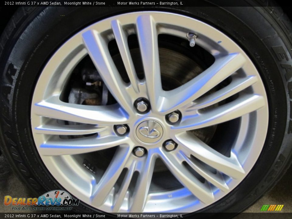 2012 Infiniti G 37 x AWD Sedan Moonlight White / Stone Photo #13