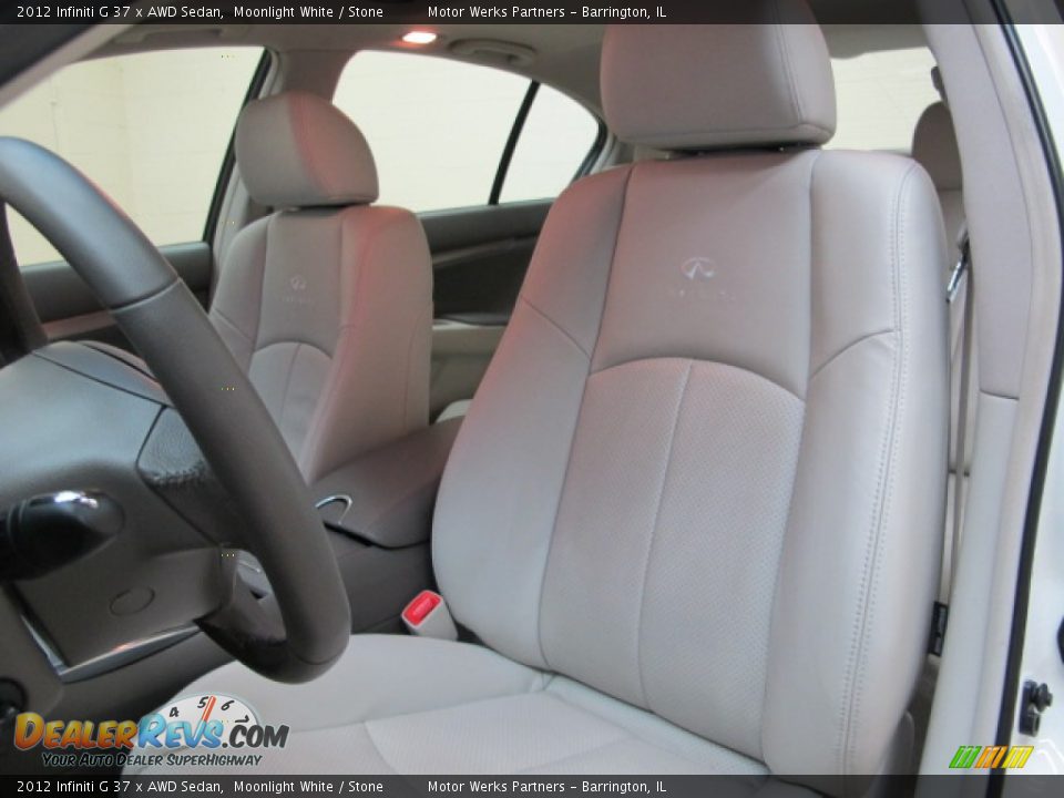 2012 Infiniti G 37 x AWD Sedan Moonlight White / Stone Photo #16