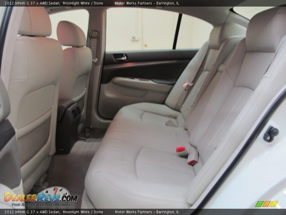 Rear Seat of 2012 Infiniti G 37 x AWD Sedan Photo #17