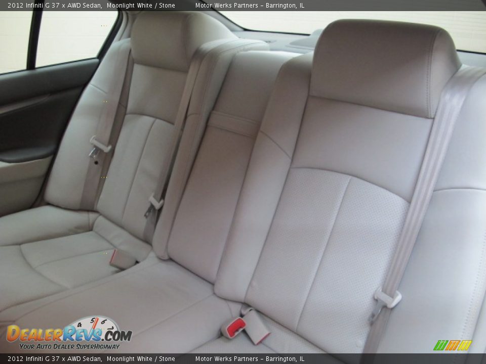 2012 Infiniti G 37 x AWD Sedan Moonlight White / Stone Photo #18