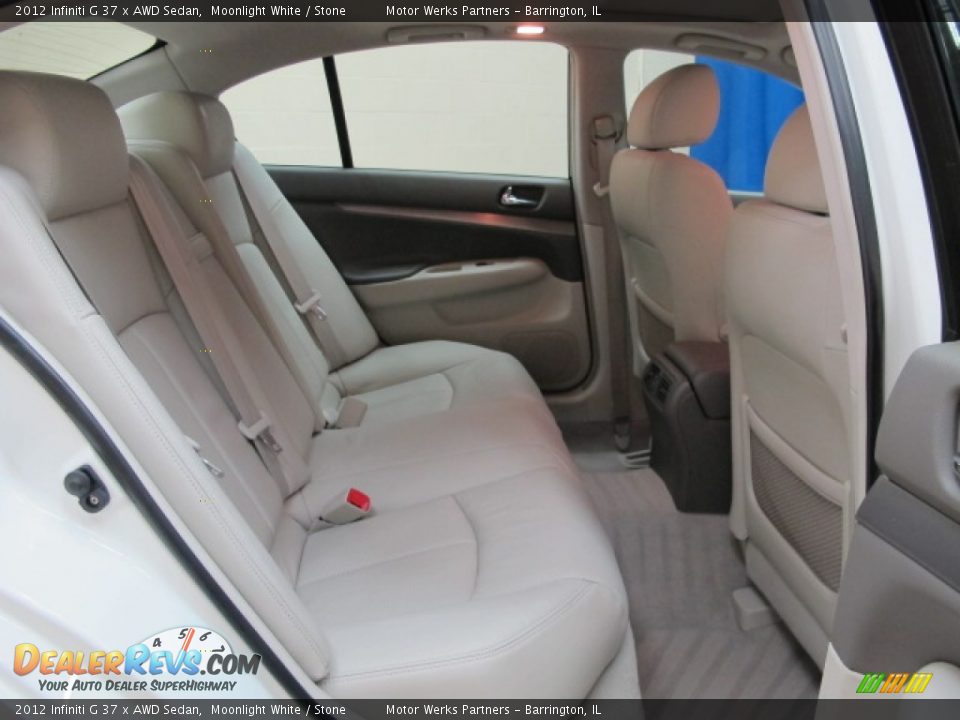 2012 Infiniti G 37 x AWD Sedan Moonlight White / Stone Photo #19